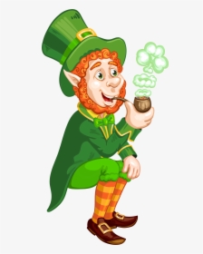 St Patrick Day Transparent Leprechaun With Pipe Png - St Patrick's Day Transparent, Png Download, Transparent PNG