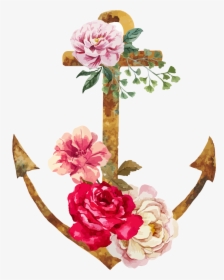 Tattoo Flower Illustration Watercolor Fresh Flowers - Watercolor Anchor, HD Png Download, Transparent PNG