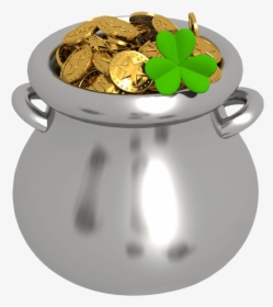 Transparent Pot Of Gold With Shamrock Png Clipart - Transparent Pot Of Gold, Png Download, Transparent PNG