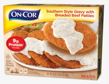 Southern Style Gravy With Breaded Beef Patties - Encore Frozen Dinners, HD Png Download, Transparent PNG
