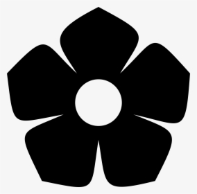 Simple Flower Silhouette Clip Arts - Flower Silhouette Clip Art, HD Png Download, Transparent PNG