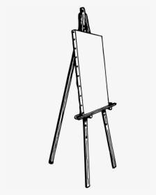 Clip Art Black And White Easel, HD Png Download, Transparent PNG