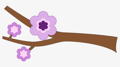 Purple Flower Longer Branch Clip Arts - Branch Clipart, HD Png Download, Transparent PNG