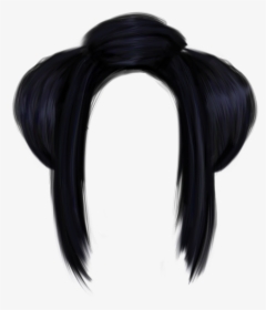 Wig Hairstyle Hair Tie - Women Black Hair Png, Transparent Png, Transparent PNG