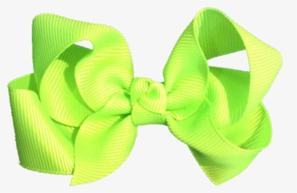 Teeth Clip Hair Bow - Neon Green Ribbon Bow, HD Png Download, Transparent PNG
