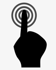 Click Here Hand Icon Png - Many Circles Do You See, Transparent Png, Transparent PNG