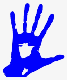 Blue Left Hand - Left Hand, HD Png Download, Transparent PNG