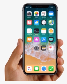 Iphone X On Hand Png, Transparent Png, Transparent PNG