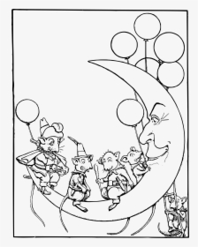Creepy Moon Mice Clip Arts - Clipart Black And White Go To The Moon, HD Png Download, Transparent PNG
