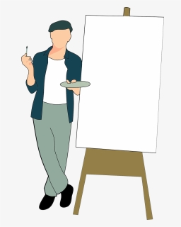 Standing, Painter, Artist, Isolated, Painting, Drawing - Whiteboard, HD Png Download, Transparent PNG
