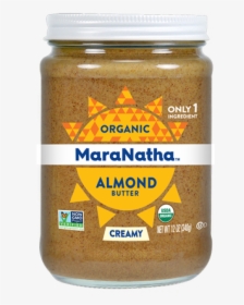 Maranatha Organic Creamy Almond Butter 12 Oz Glass - Maranatha Organic Almond Butter, HD Png Download, Transparent PNG