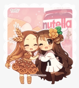 Bread And Nutella Kawaii - Chibi Nutella, HD Png Download, Transparent PNG