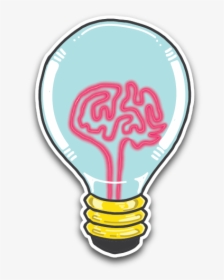 Clip Art Sticker Whippoorwill Design Co - Light Bulb Brain Png, Transparent Png, Transparent PNG
