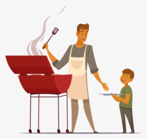 Grill Png Transparent Background - Cartoon Transparent Background Bbq, Png Download, Transparent PNG