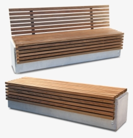 Outdoor Benches Concrete And Wood, HD Png Download, Transparent PNG
