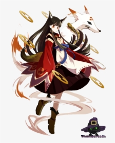 Fox Girl Psd68008 - Anime Fox Girl Mage, HD Png Download, Transparent PNG