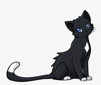 Kitten Clipart Anime Cat - Black And White Cat Anime, HD Png Download, Transparent PNG