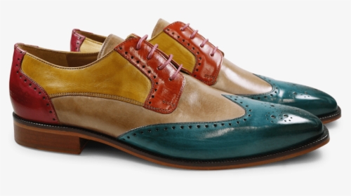 Derby Shoes Jeff 14 Crust Turquoise Powder Orange Sun - Suede, HD Png Download, Transparent PNG