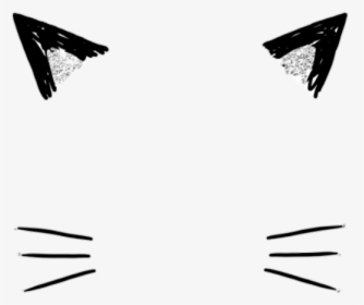 Cat Picsart Photo Studio Sticker - Cat Ears And Whiskers, HD Png Download, Transparent PNG