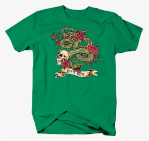 Red Roses Green Snake Skull Death Evil Mad Tshirt Thumbnail - Mother Should I Trust The Government T Shirt, HD Png Download, Transparent PNG