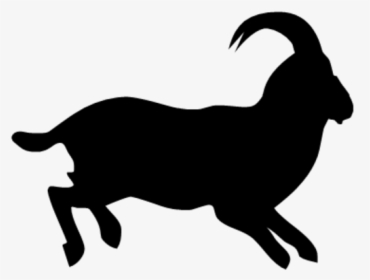 Mountain Goat Gemsbok Silhouette - Goat Jumping Clip Art, HD Png Download, Transparent PNG