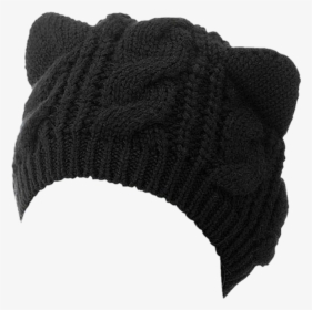 Neko Cat Carears Ears Beanie Black Clothes Hat - Beanie, HD Png Download, Transparent PNG
