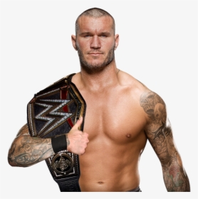 Randy Orton - Randy Orton With Wwe Championship, HD Png Download, Transparent PNG