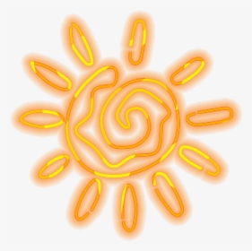 Sun Sunshine Glowing Neon Summer Ftestickers Freetoedit - Cowboy Spurs Clip Art, HD Png Download, Transparent PNG