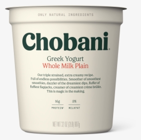 Chobani Whole Milk Greek Yogurt, HD Png Download, Transparent PNG