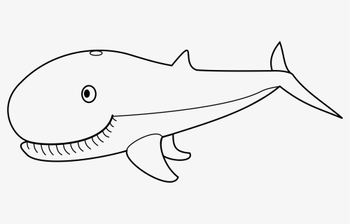 Black And White Whale Png - Outline Pictures Of Whale, Transparent Png, Transparent PNG