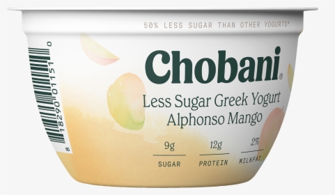 Chobani, Less Sugar Greek Alphonso Mango Low Fat Greek - Label, HD Png Download, Transparent PNG