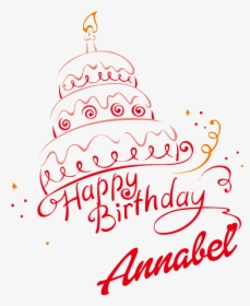 Annabel Happy Birthday Vector Cake Name Png - Illustration, Transparent Png, Transparent PNG