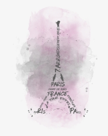 Pink Eiffel Tower Drawing, HD Png Download, Transparent PNG