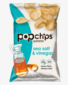 5oz Bag Of Sea Salt And Vinegar Popchips - Sea Salt Pop Chips, HD Png Download, Transparent PNG