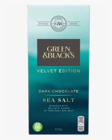 Green & Black S Sea Salt Dark Chocolate 90g Bar - Greens And Black Sea Salt, HD Png Download, Transparent PNG