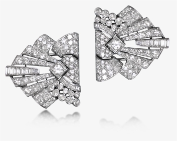 Diamond Pearl Clip Brooches - Earrings, HD Png Download, Transparent PNG