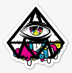 Jerkface Diamond Eye Sticker - Imagenes Del Ojo Illuminati, HD Png Download, Transparent PNG