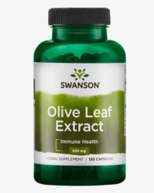 Swanson Olive Leaf Extract Capsules 500 Mg 120 Ct - Swanson Red Clover Blossom 430 Mg, HD Png Download, Transparent PNG