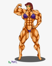 Teen Titans Starfire Muscle, HD Png Download, Transparent PNG