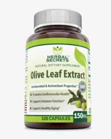 Herbal Secrets Olive Leaf Extract 150 Mg 120 Capsules - Boswellia Serrata Supplement, HD Png Download, Transparent PNG