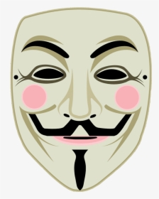 Gunpowder Plot Guy Fawkes Mask V For Vendetta Anonymous - Printable V For Vendetta Mask, HD Png Download, Transparent PNG