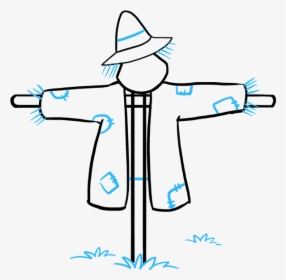 How To Draw Scarecrow - Scarecrow Drawing Easy, HD Png Download, Transparent PNG