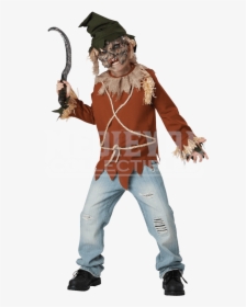 Boys Scarecrow Costume - Creepy Scarecrow Costume Boy, HD Png Download, Transparent PNG