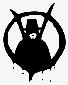 V For Vendetta Guy Fawkes Mask Drawing Clip Art - V For Vendetta Logo Png, Transparent Png, Transparent PNG