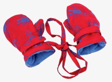 Bright Red Mittens On String For Toddler - Collar, HD Png Download, Transparent PNG