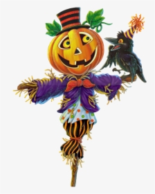 Scarecrow Pumpkin Clip Art - Transparent Background Scarecrow Clipart, HD Png Download, Transparent PNG