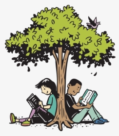 Kids Reading Under A Tree, HD Png Download, Transparent PNG