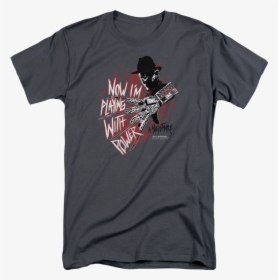 Playing With Power Nightmare On Elm Street T-shirt - T-shirt, HD Png Download, Transparent PNG