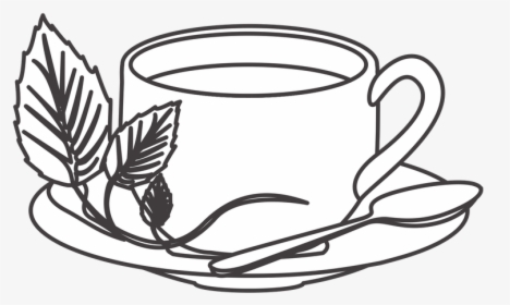 Transparent Teacup Drawing Png - Чай Контур, Png Download, Transparent PNG