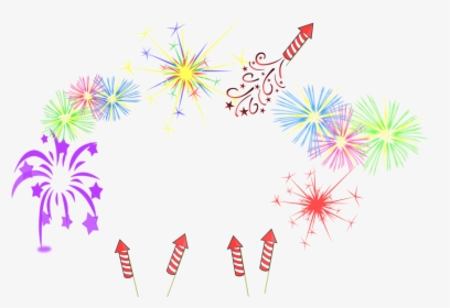 Colorful Fireworks Frame Png Transparent Image - Crackers Png, Png Download, Transparent PNG